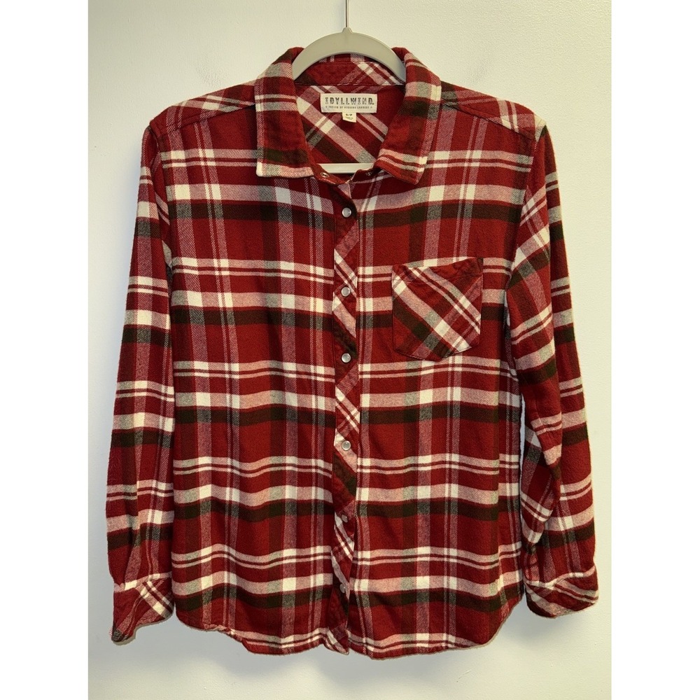 Idyllwind Miranda Lambert Shirt Small Western Country Red Plaid Pearl Snap